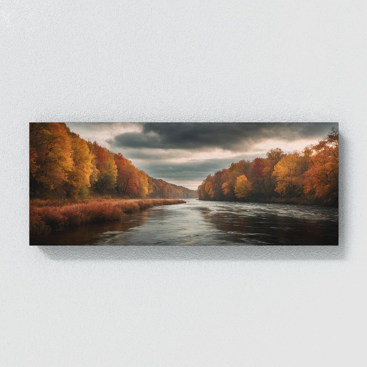 Amazon.com: Sense Canvas River Autumnal Serenity 72 Canvas Art